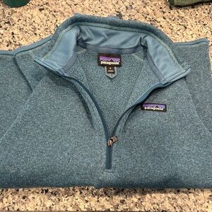 Patagonia Men's Teal Zip-Up Sweater